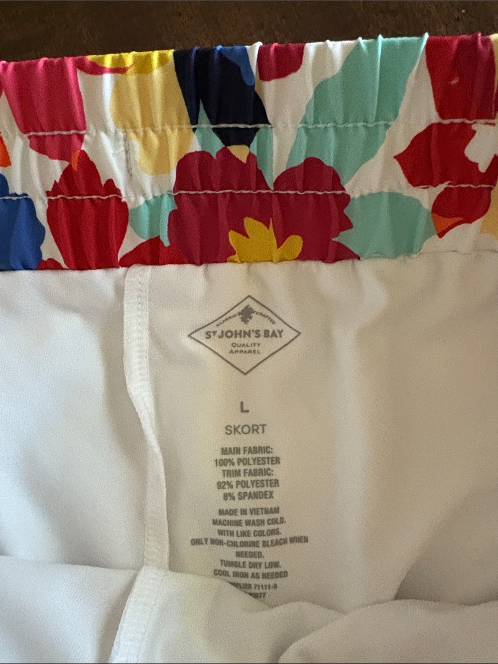 St. John's Bay Multi-Color Floral Athletic Skort - Picture 3 of 3